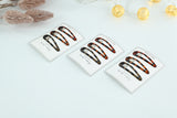Classic Tortoiseshell Pattern Snap Clips 3 pieces in 1 pack  Set