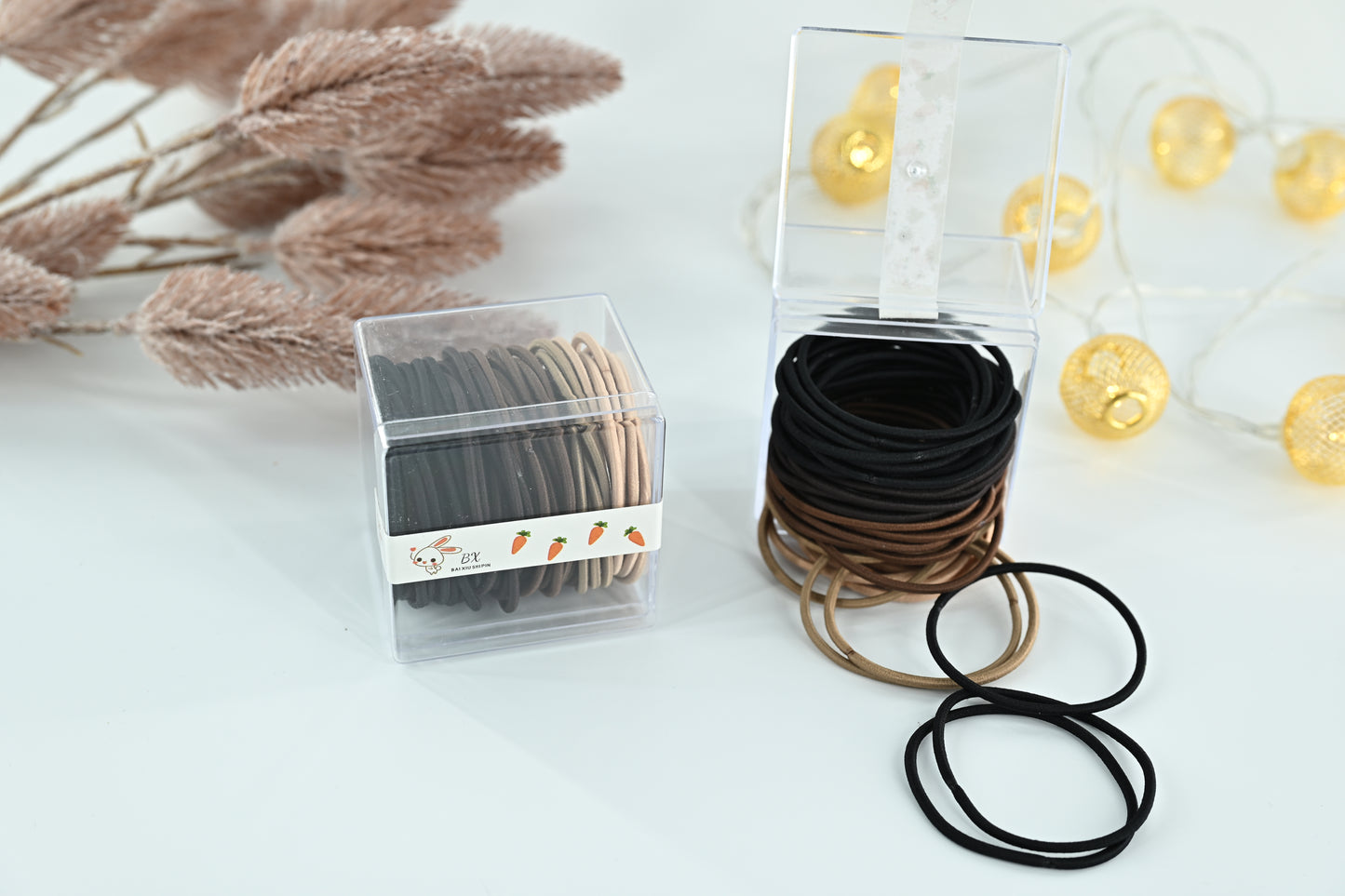 Everyday Neutral Basics Large Hair Tie Cube