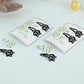 Monochrome Polka Dot Star Snap Clips (2 piece)