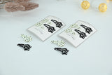 Monochrome Polka Dot Star Snap Clips (2 piece)