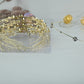 Crystal Solitaire Minimalist Gold Hair Band