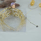 Crystal Solitaire Minimalist Gold Hair Band