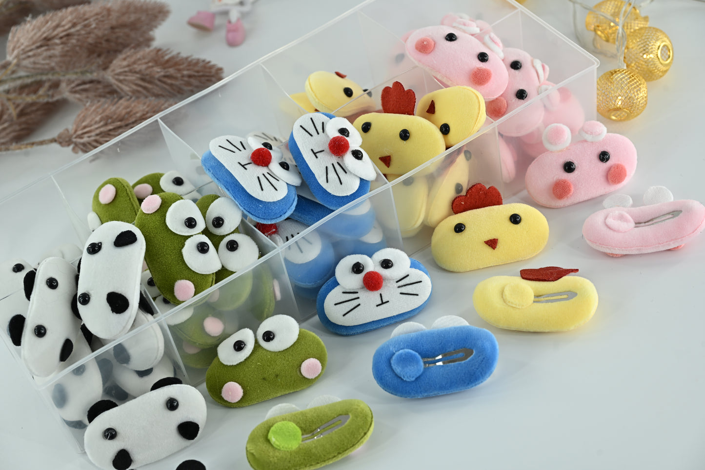 Soft Plush Animal Character Hair Clips (1 piece)