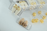 Textured Knit Scalloped Bow Barrettes