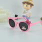 Kids Polarized Bow Decor Round Sunglasses