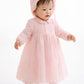 Sweet Blossom Baby Girl Cotton Tulle Dress with Hat