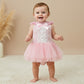 Blush Lace Bow Tutu Baby Dress