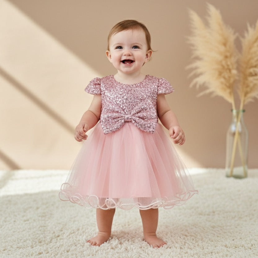 Baby Girl Pink Sequin Tulle Party Dress