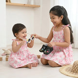Blush Garden Pink Floral Cotton Baby Dress