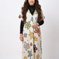 Elegant Cream Floral Print Maxi Dress with Stretchable Inner | Free Size | 2 Piece Set