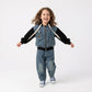 Kids Hoodie & Denim Pants Outfit Set – Black