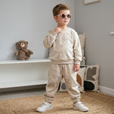 Kids Cream Knitted Sweater Co-ord Set