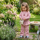 Girls Pink Ribbed Co-ord Set with Heart Chain | Cute Kids Outfit