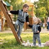 Kids Hoodie & Denim Pants Outfit Set – Black