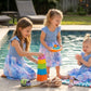 Baby Girls Blue Printed Ruffle Sleeve Dress