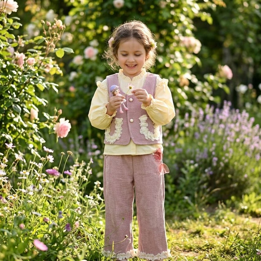 Bloom Charm kids Pink 3 Piece  co-ord set