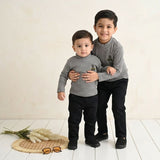 Classic  Black Striped Kids Cotton Blend Top