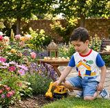 Boys Excavator Dino Graphic T-Shirt & Denim Shorts Set