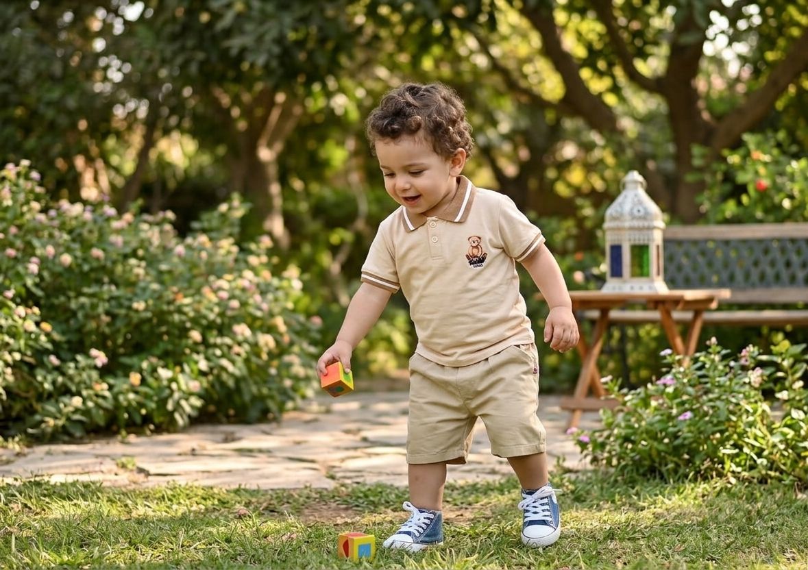 Boys Teddy Polo T-Shirt & Shorts Set