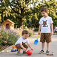 Boys Logo Graphic T-Shirt & Check Print Shorts Set