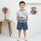 Boys Puppy Taxi Graphic T-Shirt & Shorts Set