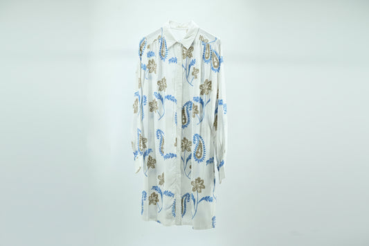 Ladies Ivory Bloom Printed Kurthi