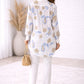 Ladies Ivory Bloom Printed Kurthi