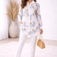 Ladies Ivory Bloom Printed Kurthi