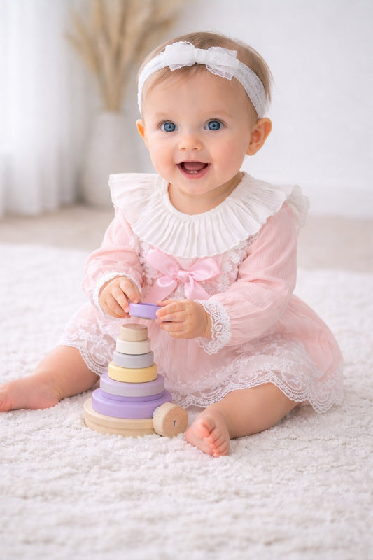 Baby Girl Lace Collar Cotton Romper Summer
