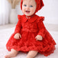 Baby Girl Red Elegant Lace Dress