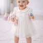 Baby Girl  White Elegent  Cotton Collar Dress