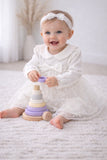 Baby Girl  White Elegent  Cotton Collar Dress